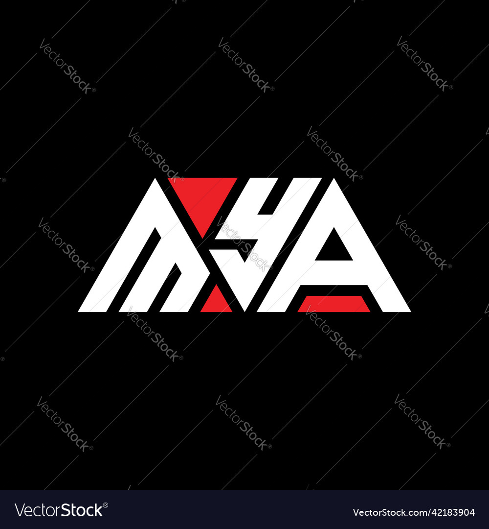 Mya triangle letter logo design Royalty Free Vector Image