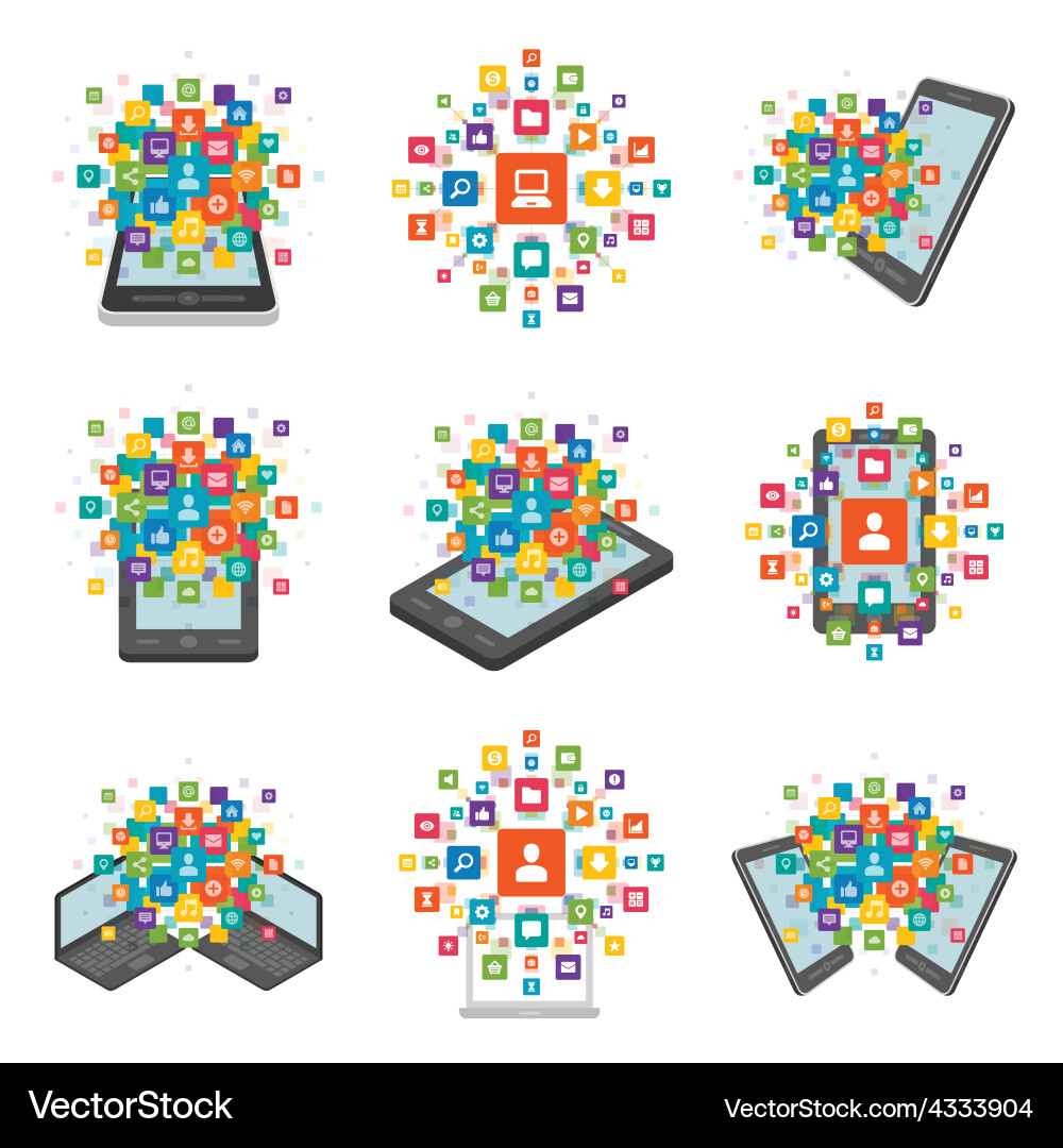Set flat design infographic elements concept Vector Image