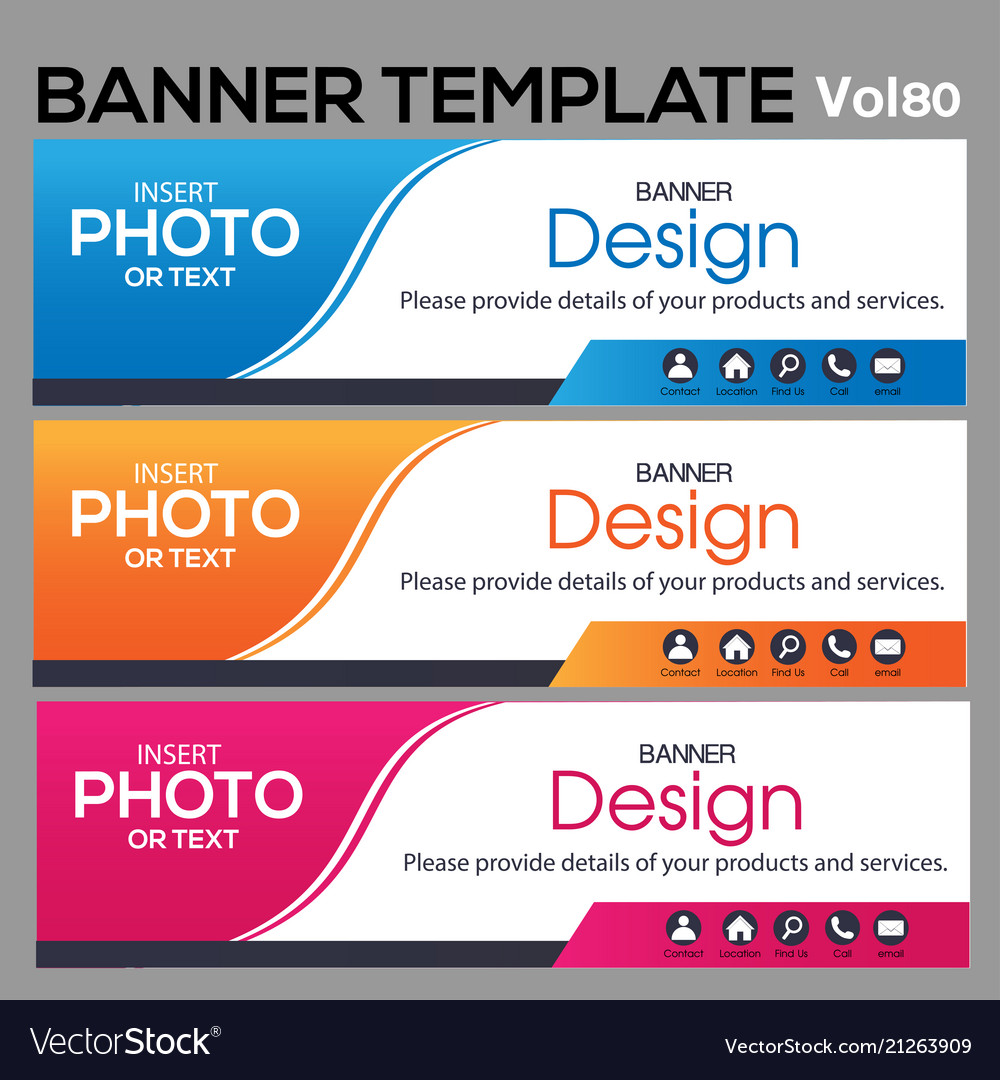 Banner Web Template Banner Blackground And Banner Vector Image
