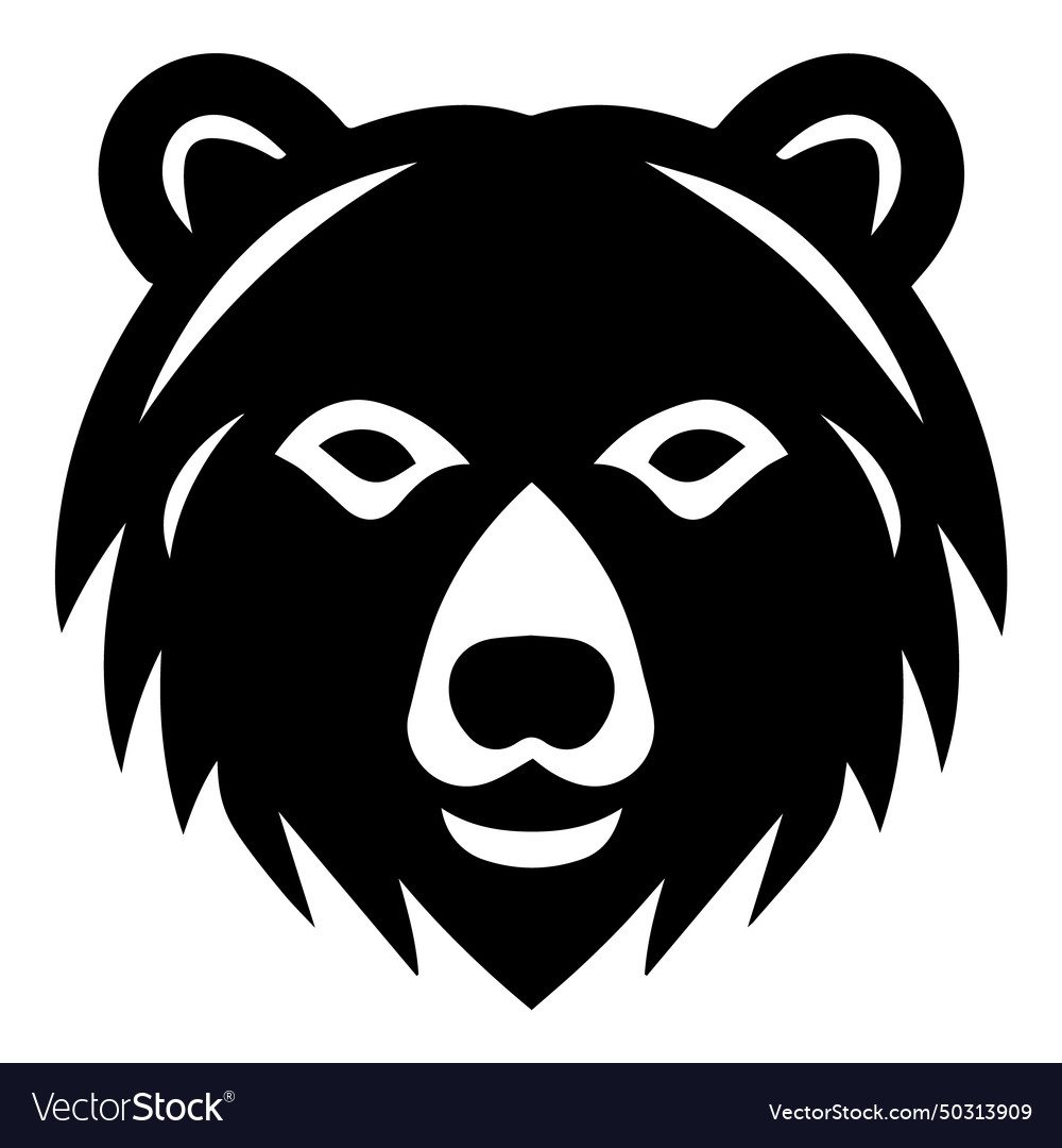 Bear flat icon isolated on white background