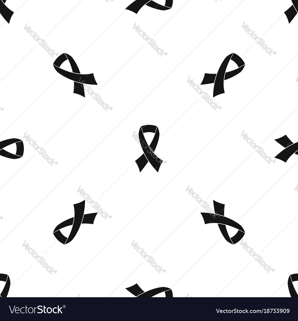 Breast cancer awareness ribbon pattern seamless Vector Image