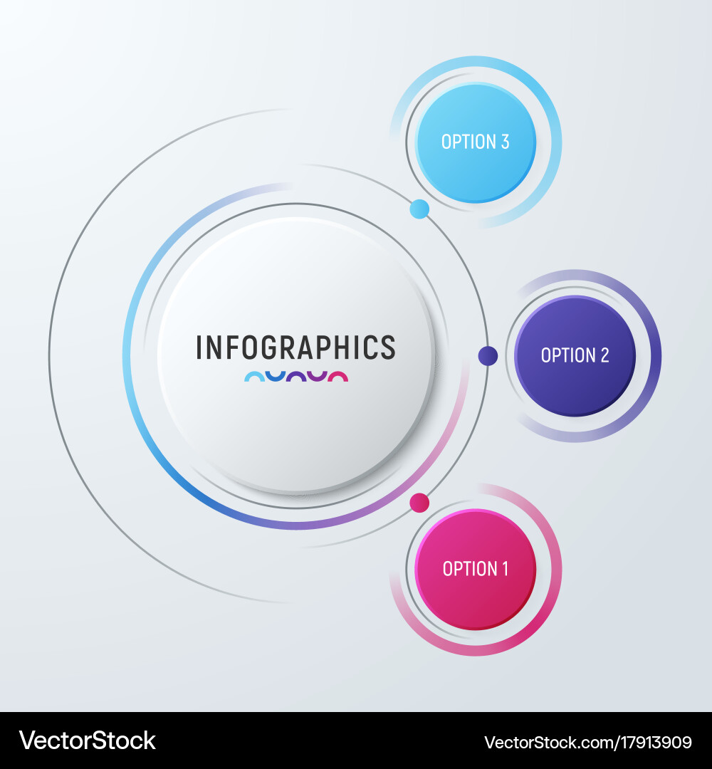 Circle chart infographic template Royalty Free Vector Image