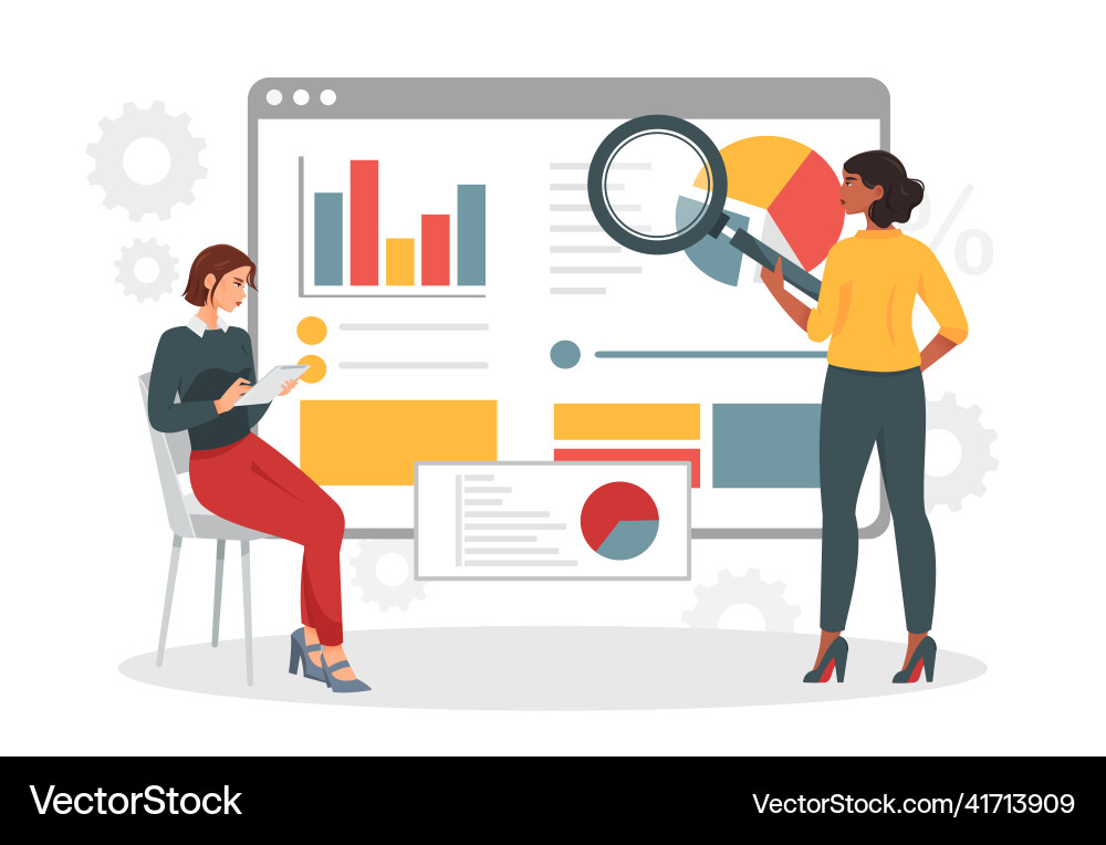 Data analysis concept Royalty Free Vector Image
