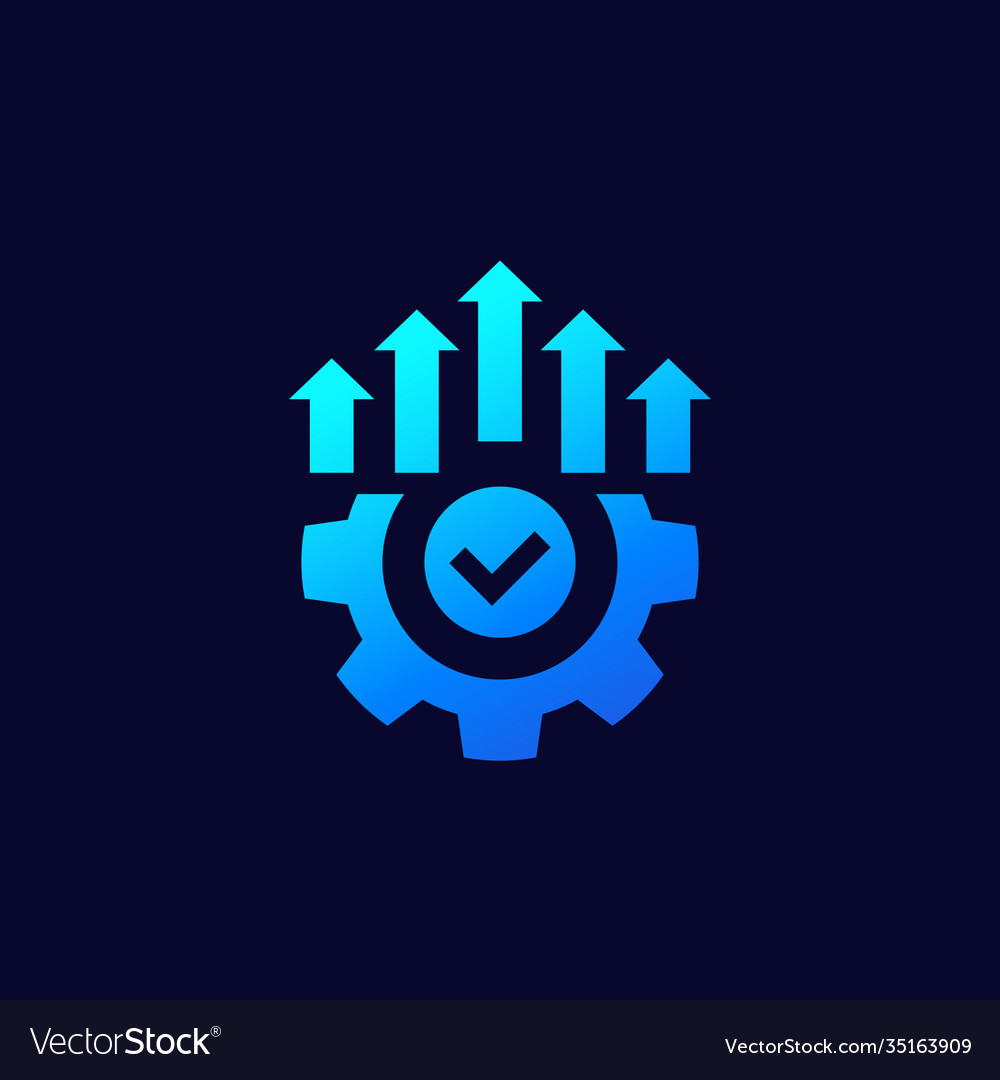 Efficient production and efficiency icon Vector Image