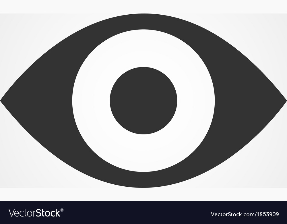 Download Eye icon flat design Royalty Free Vector Image