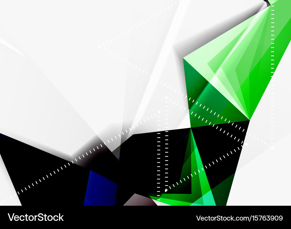 Low poly style 3d triangle line Royalty Free Vector Image