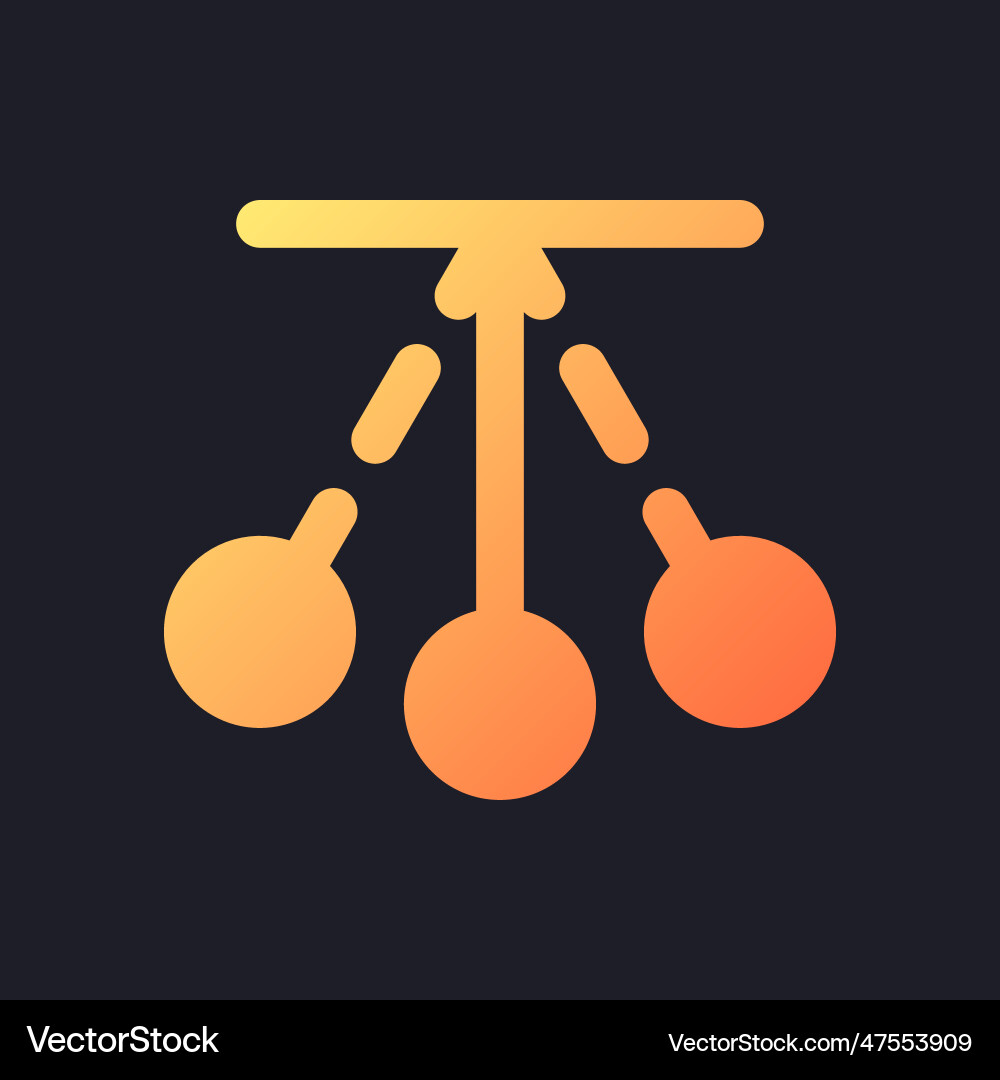 Pendulum animation orange solid gradient ui icon Vector Image
