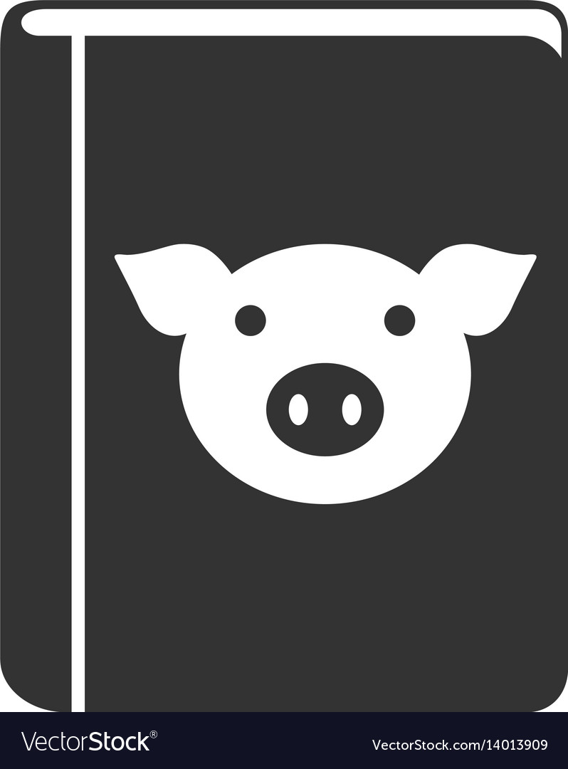 Pig book flat icon