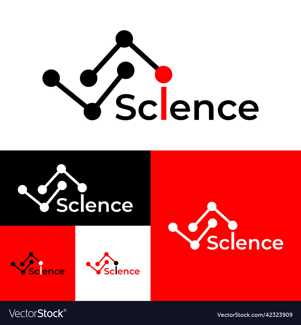 Science Logo schwarz und weiß Farbe