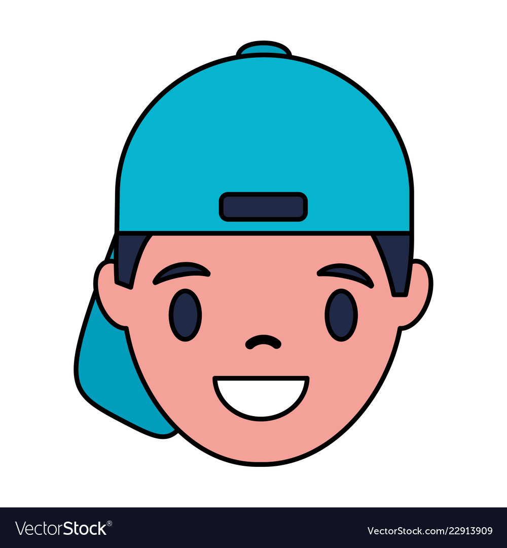 Smiling mans face Royalty Free Vector Image - VectorStock