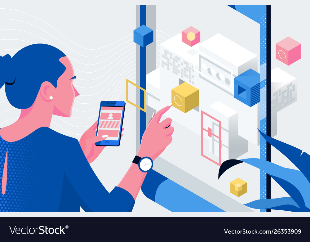 Web designer planning application for mobile phone