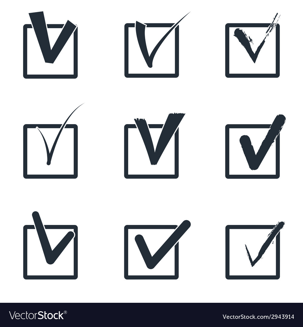 Checkboxes Royalty Free Vector Image - VectorStock