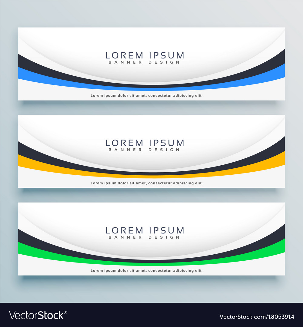 Modern clean banners set design background Vector Image