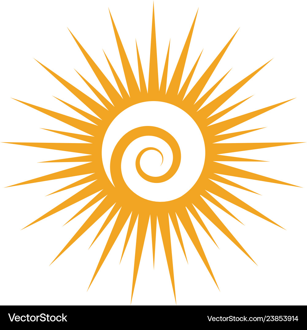 Sun icon logo Royalty Free Vector Image - VectorStock