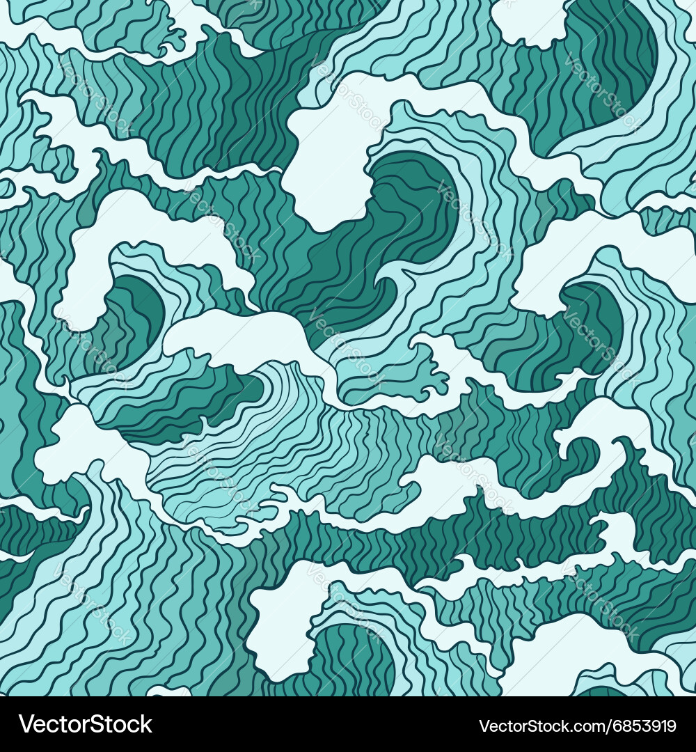 Abstract wave seamless pattern Royalty Free Vector Image