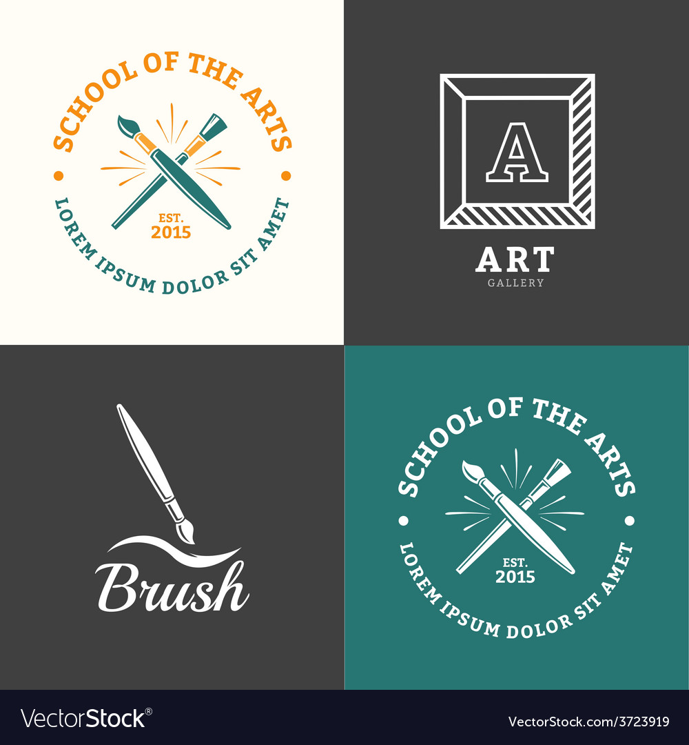 Brush logo Royalty Free Vector Image - VectorStock