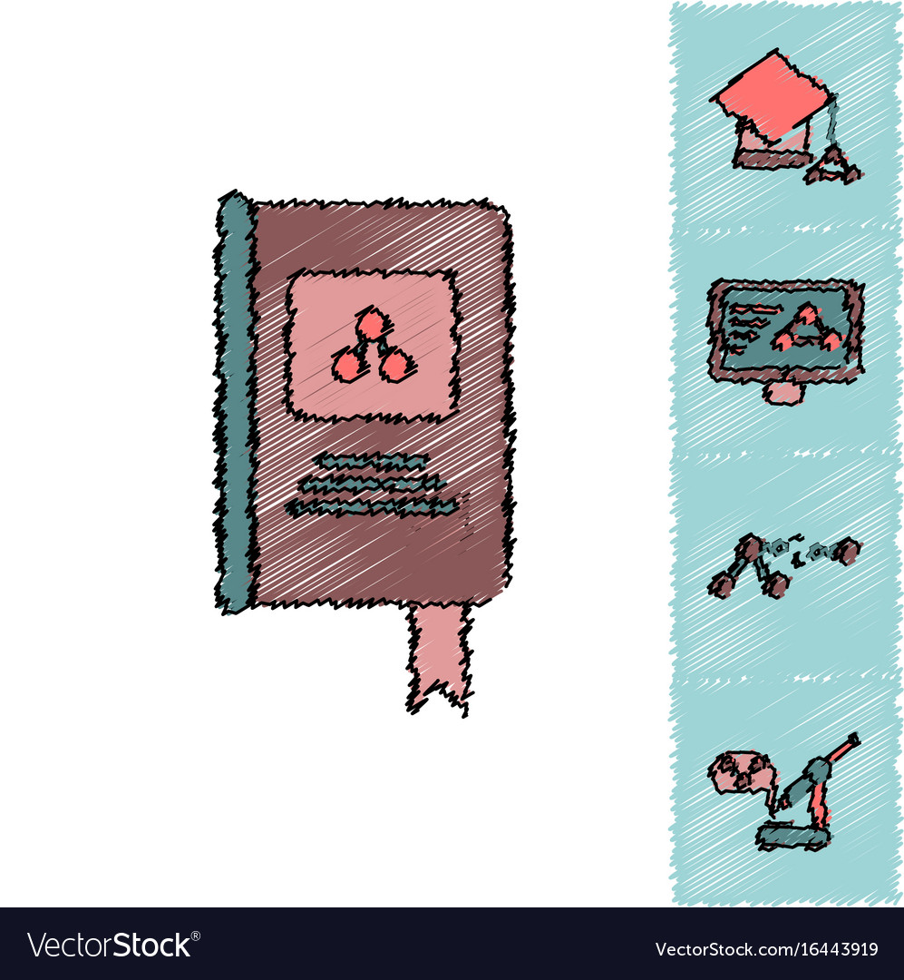 Collection of icons and molecules atoms