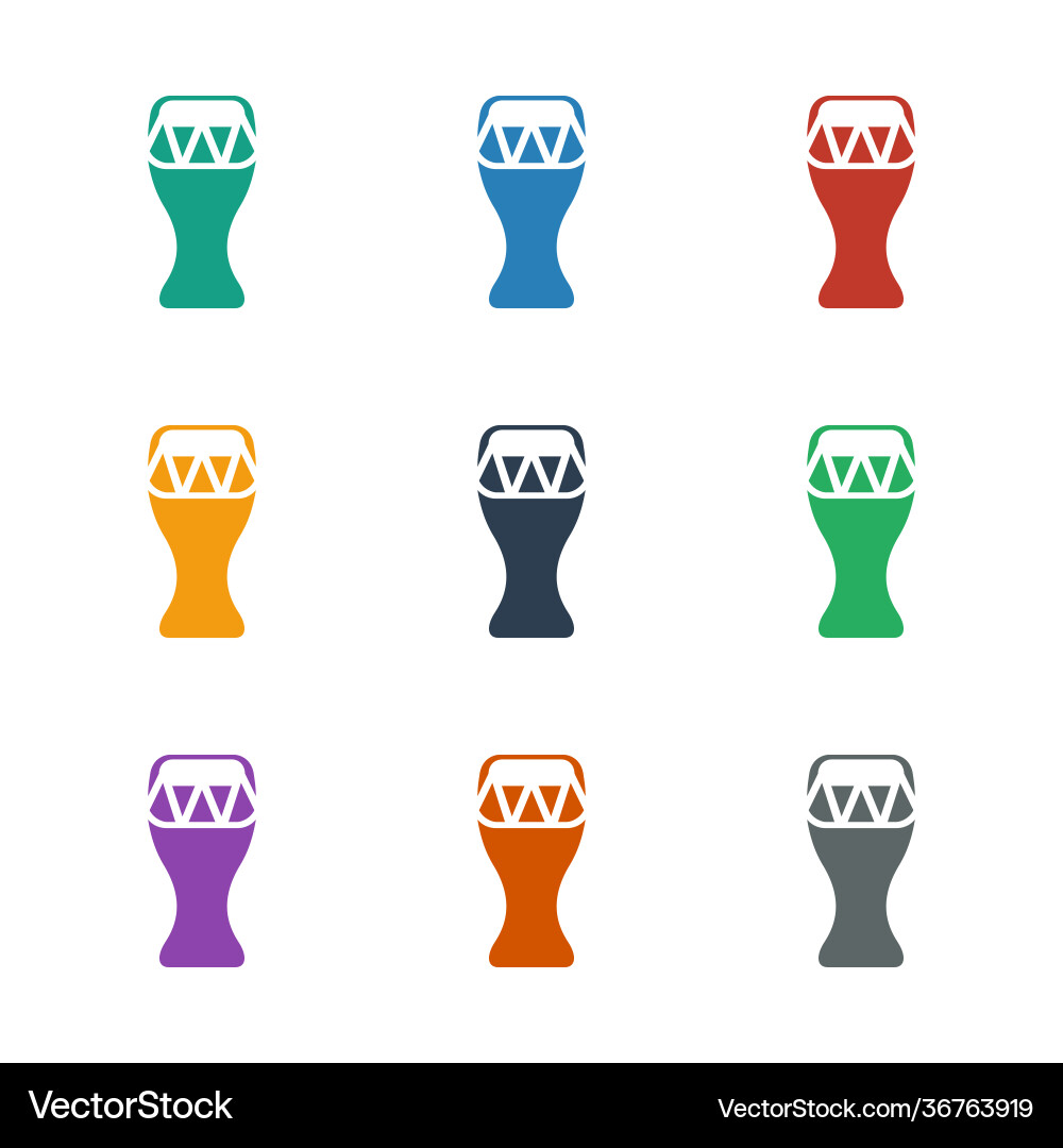 Drum icon white background Royalty Free Vector Image