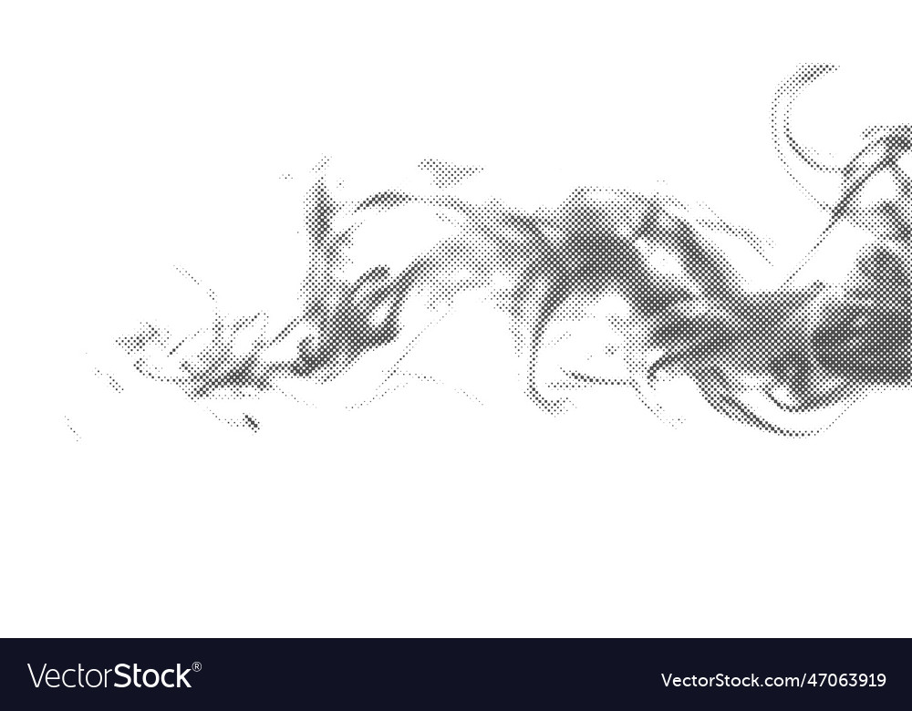 Halftone smoke effect abstract dark gray