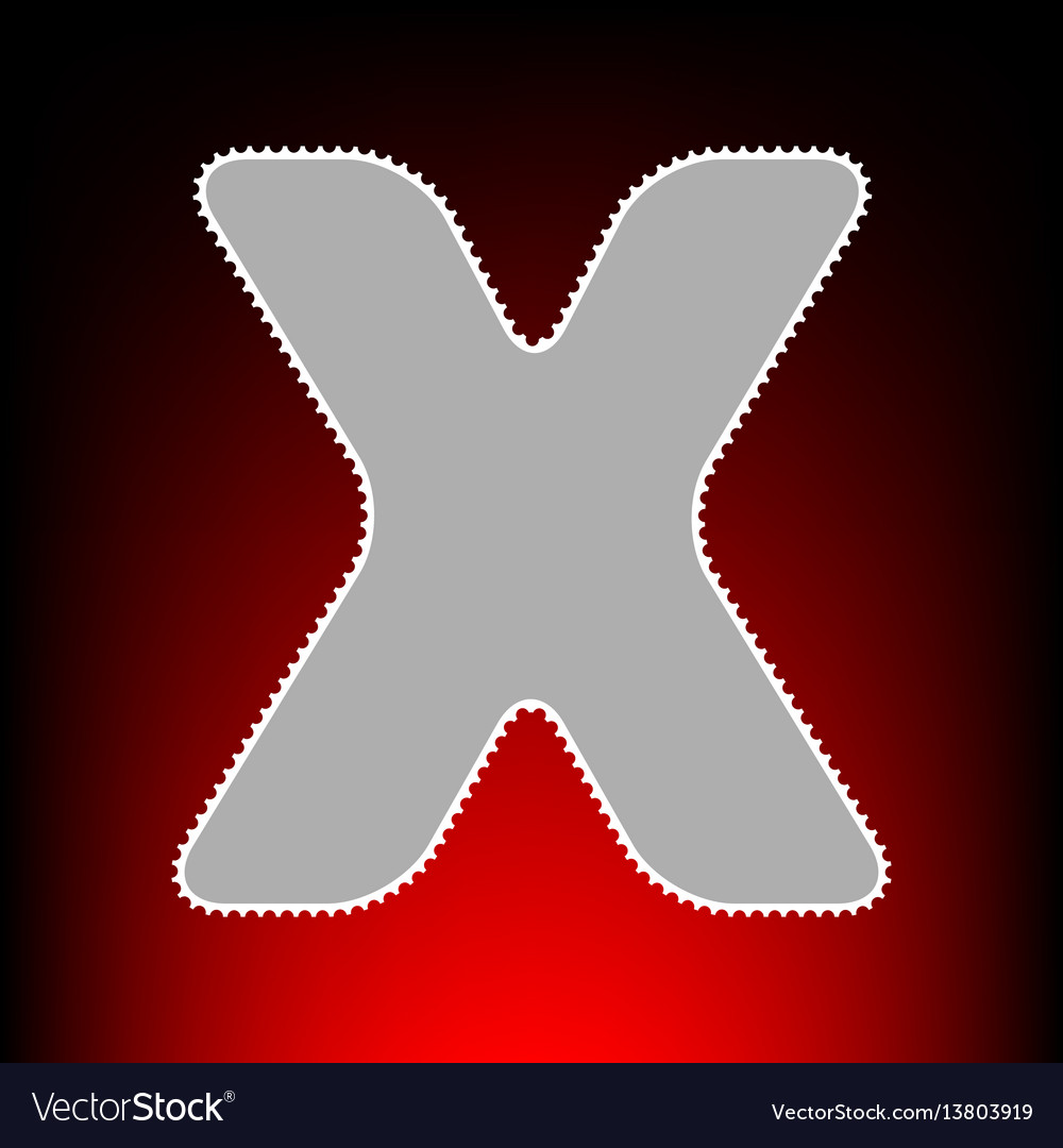 Letter x sign design template element postage