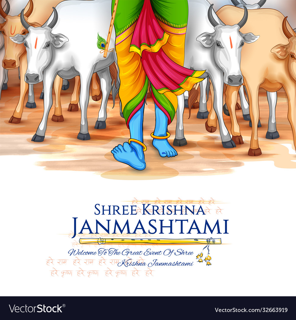 Lord krishna in happy janmashtami festival