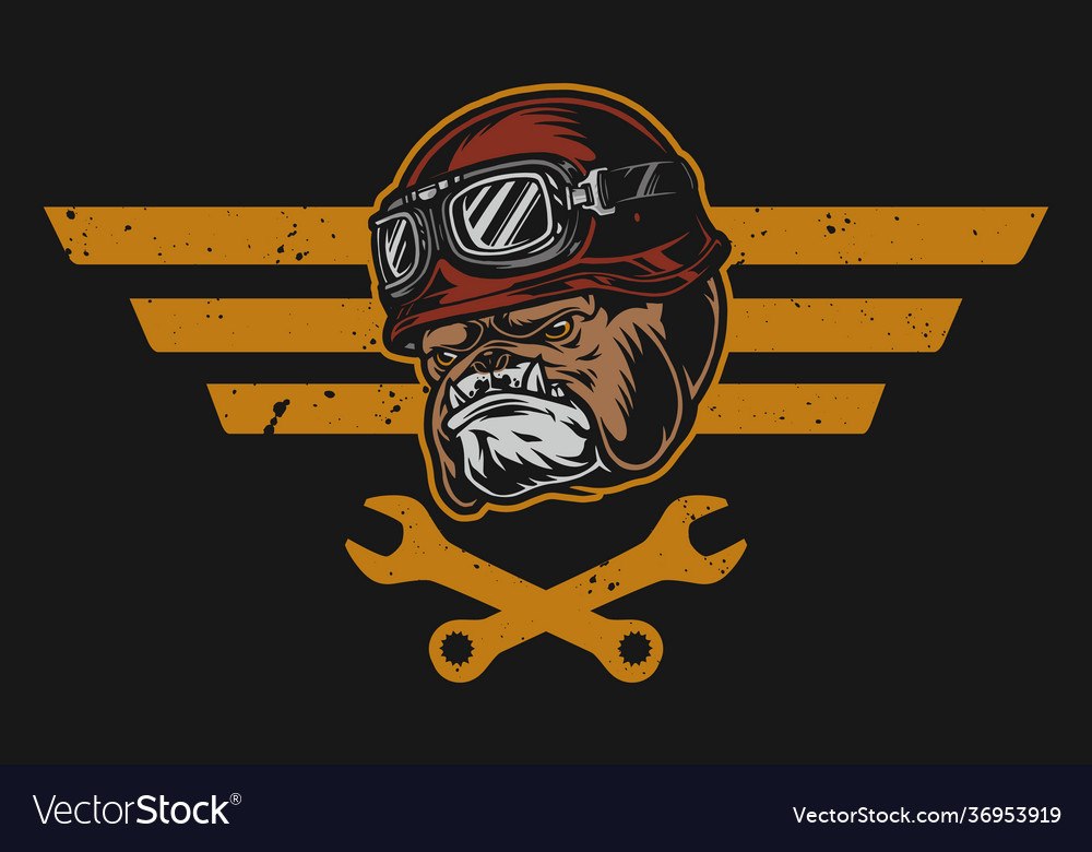 Motorcycle garage repair service badge vector image Motorcycle garage repair service badge