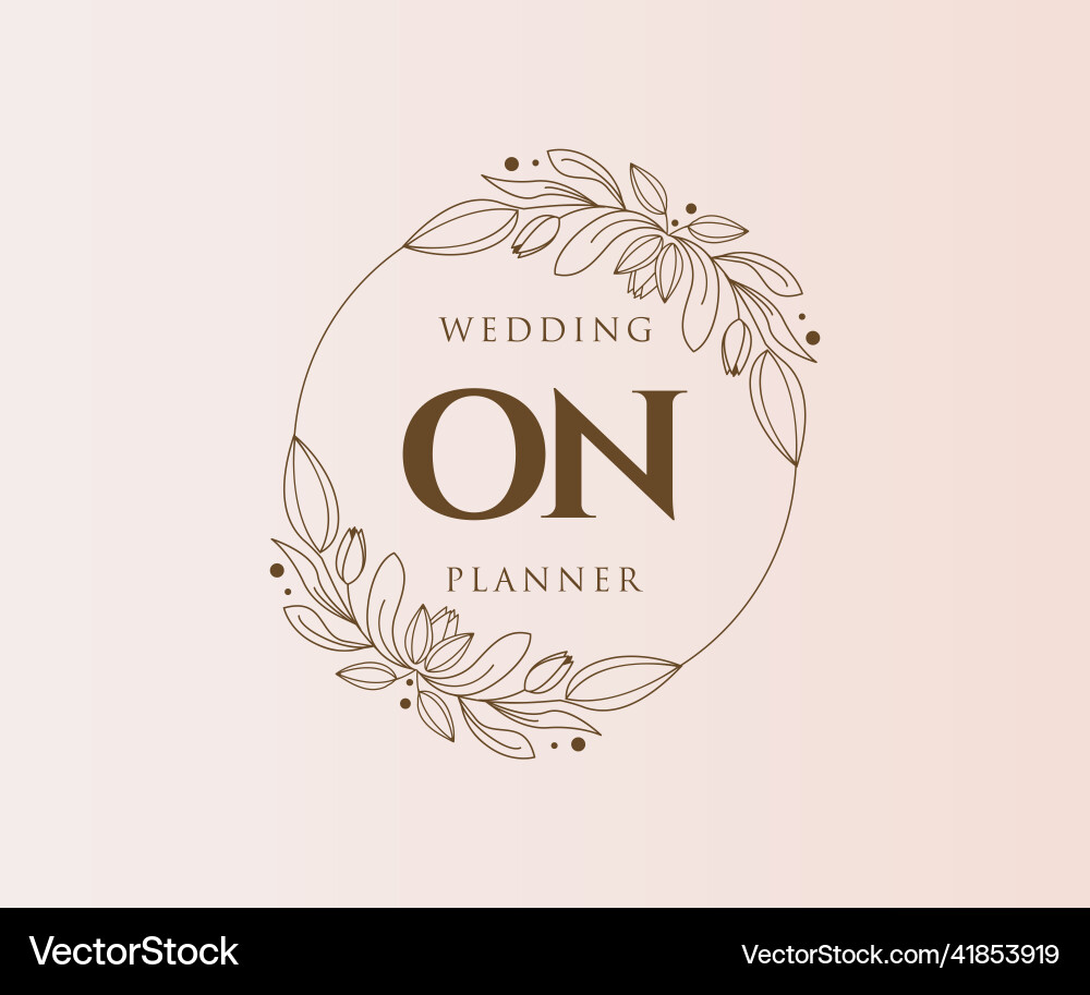 On initials letter wedding monogram logos Vector Image