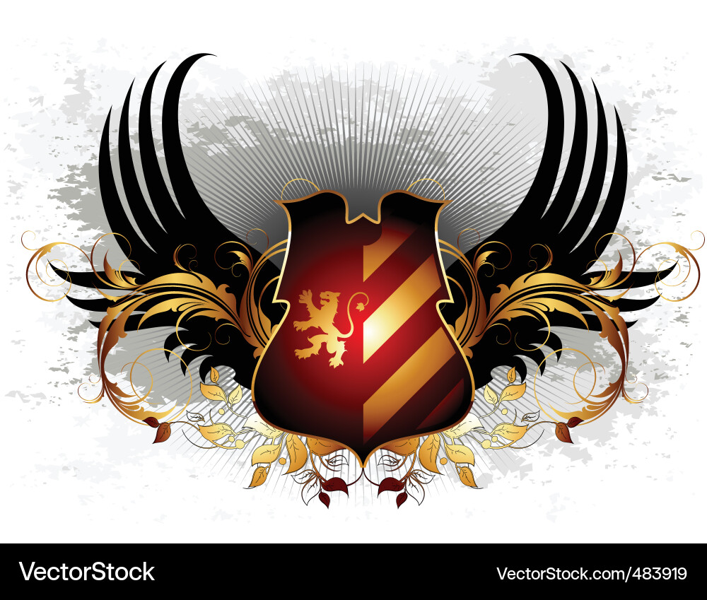 Ornamental shield Royalty Free Vector Image - VectorStock