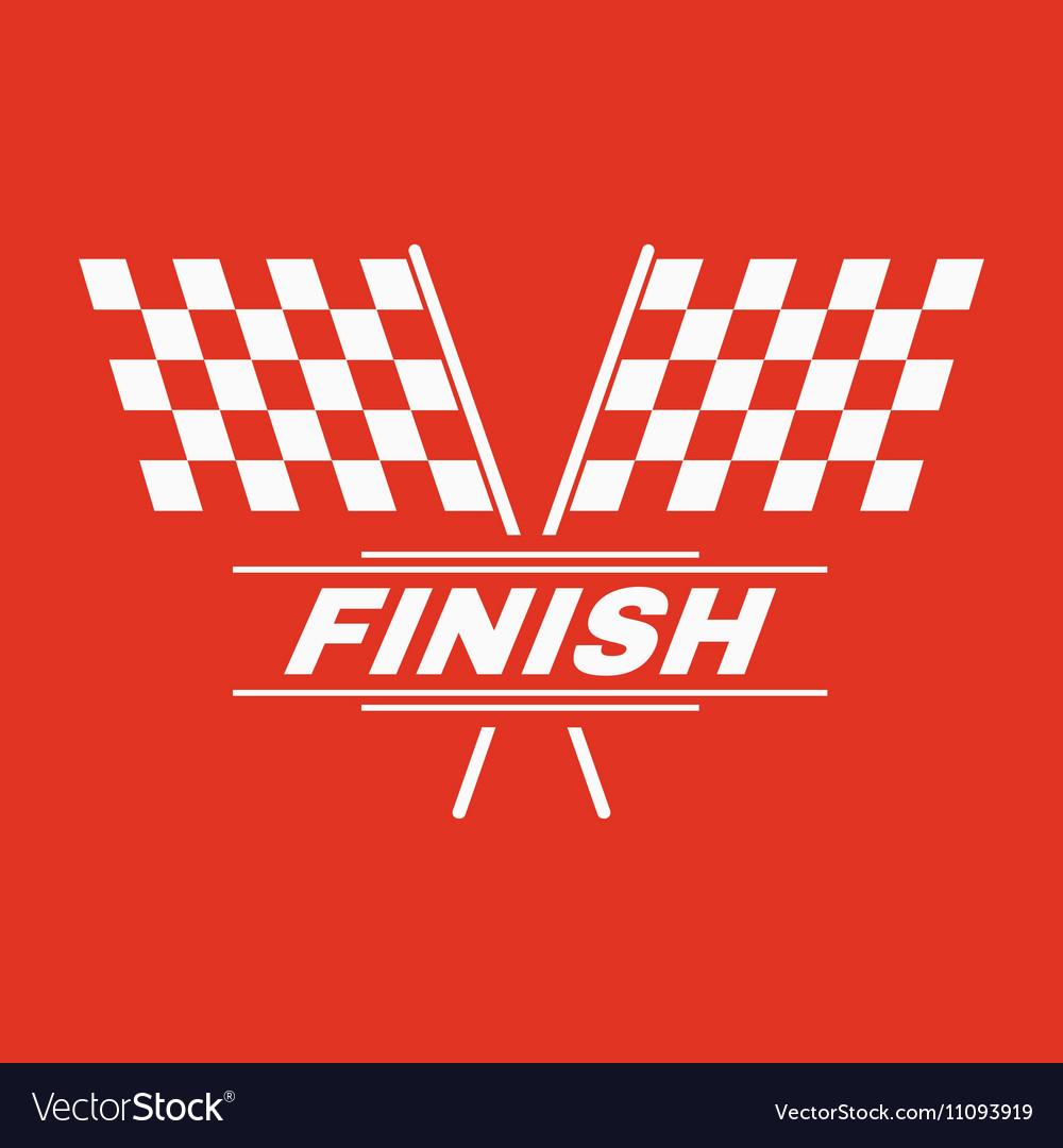 Race flag icon finish symbol flat