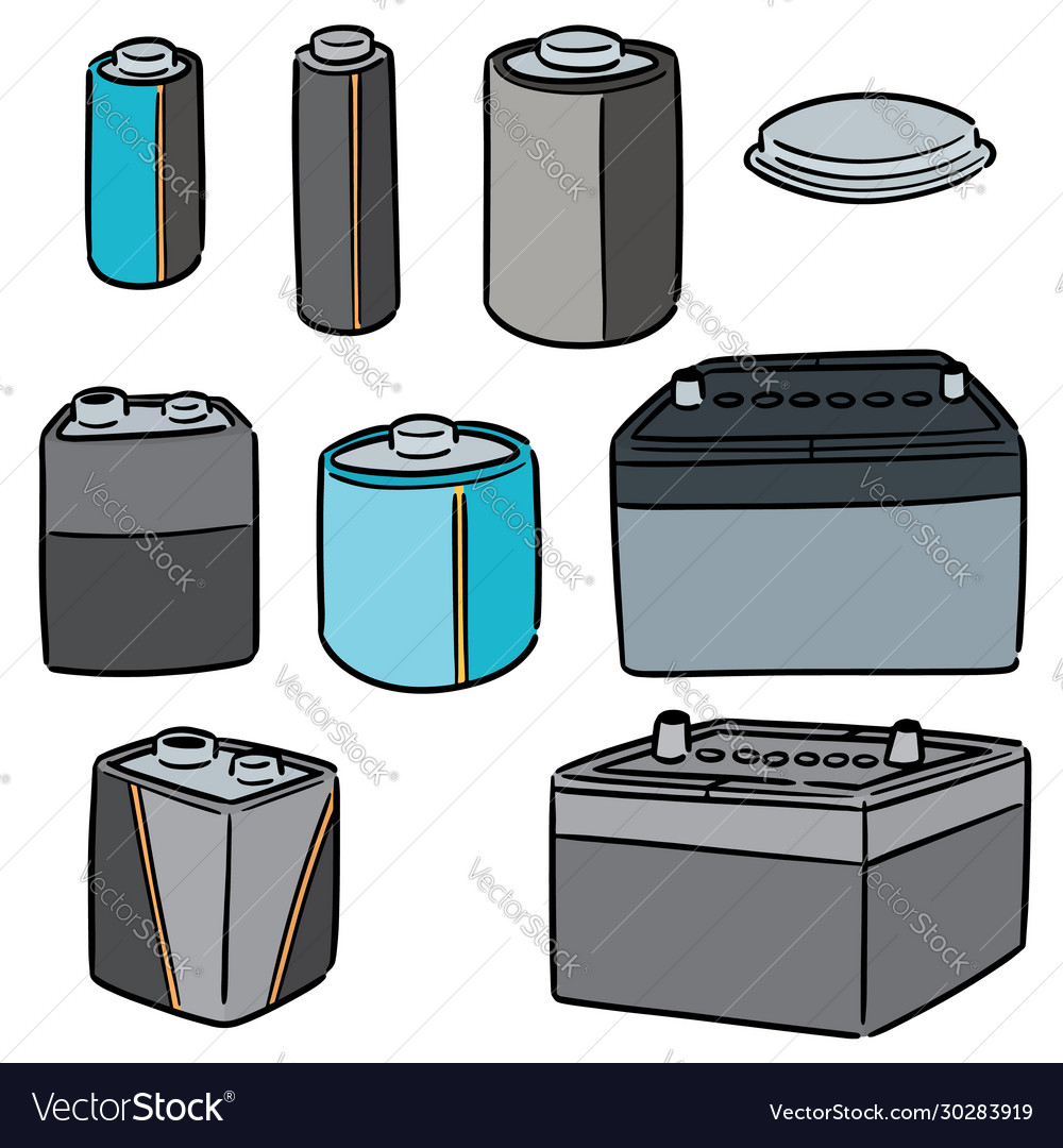 Set battery Royalty Free Vector Image - VectorStock