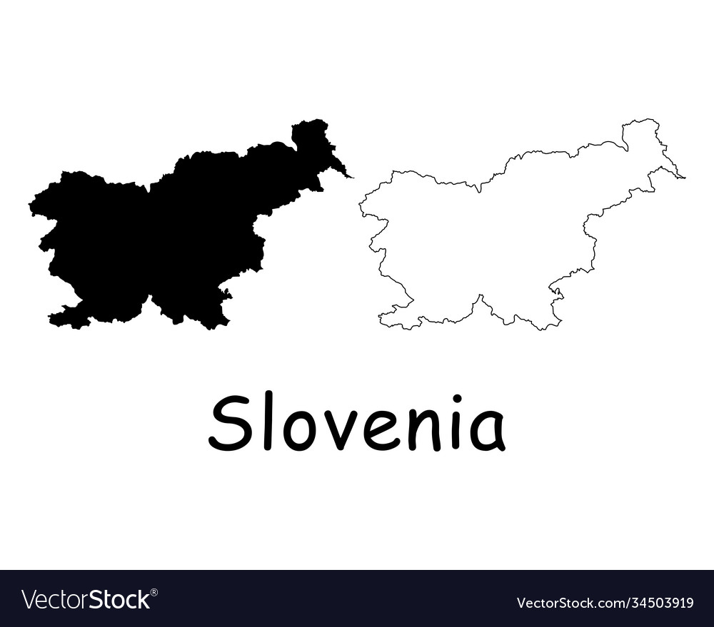 Slovenia map Royalty Free Vector Image - VectorStock