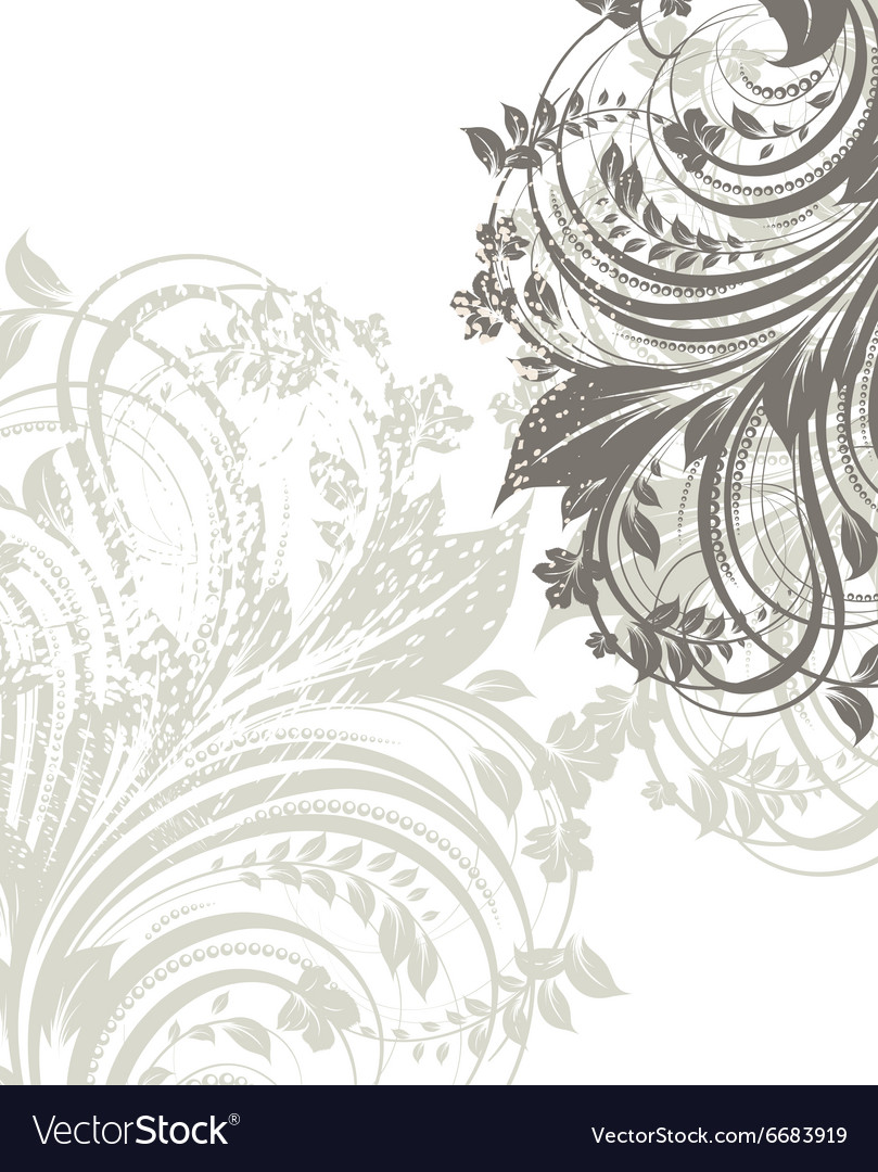 Vintage floral design in neutral tones