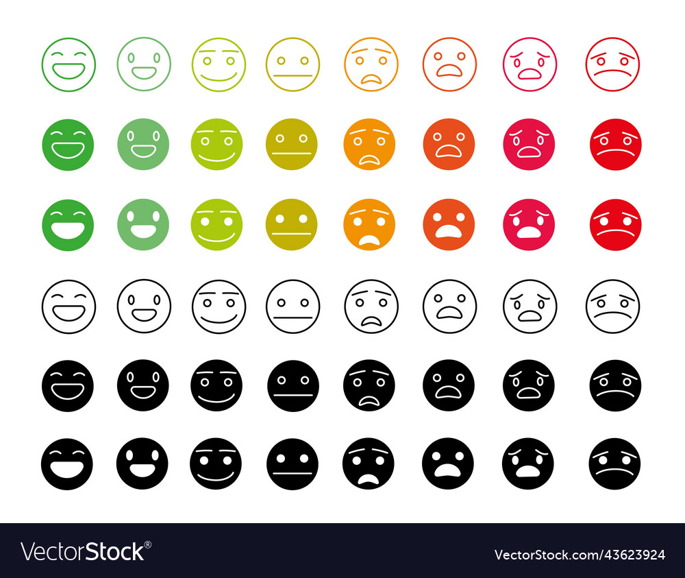 Emoticon emojis set emoji characters