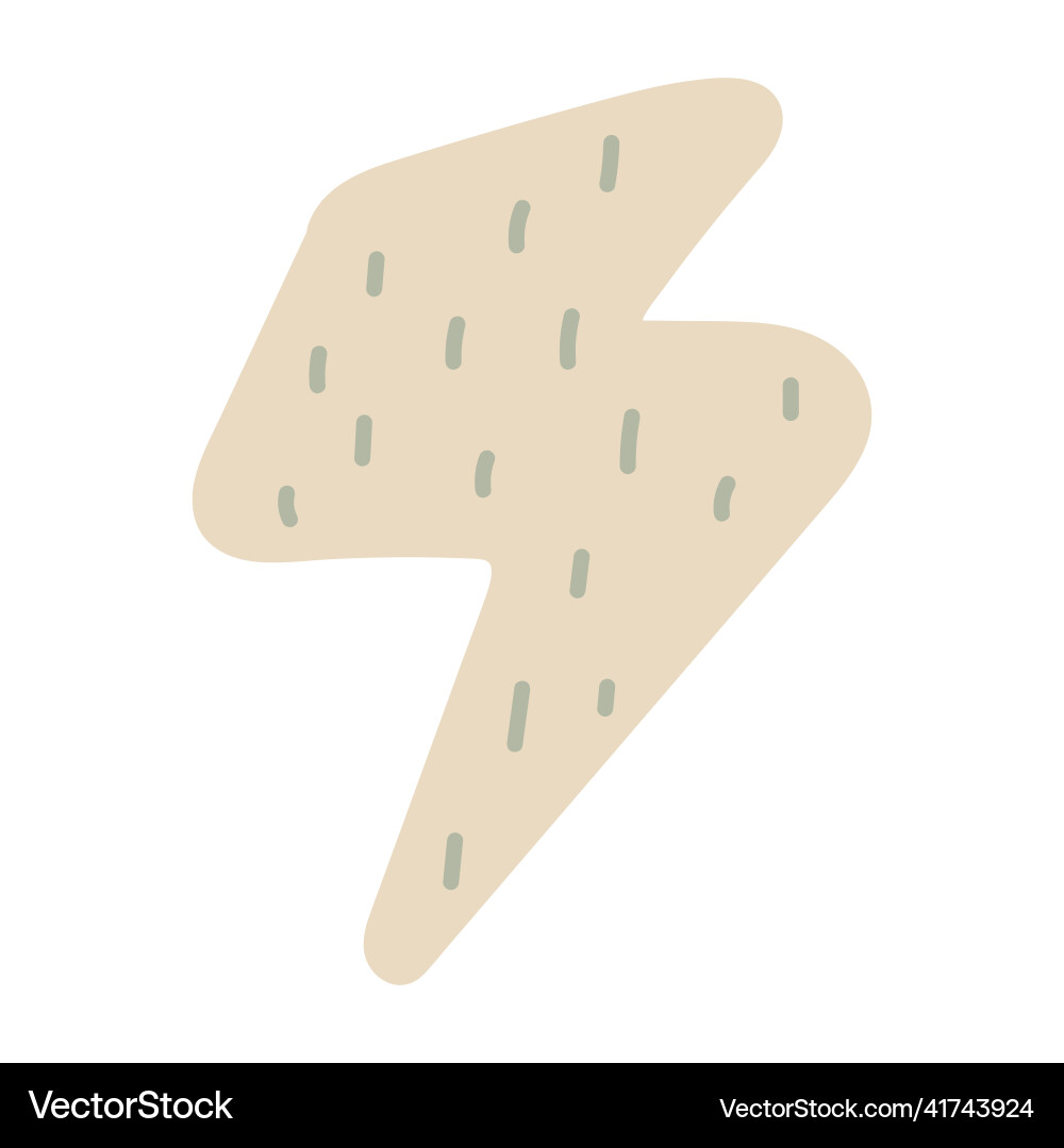 Flash abstract shape hand drawn Royalty Free Vector Image
