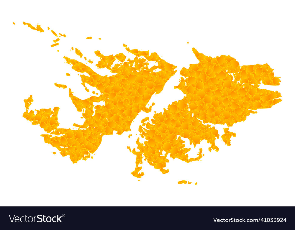 Golden map of falkland islands