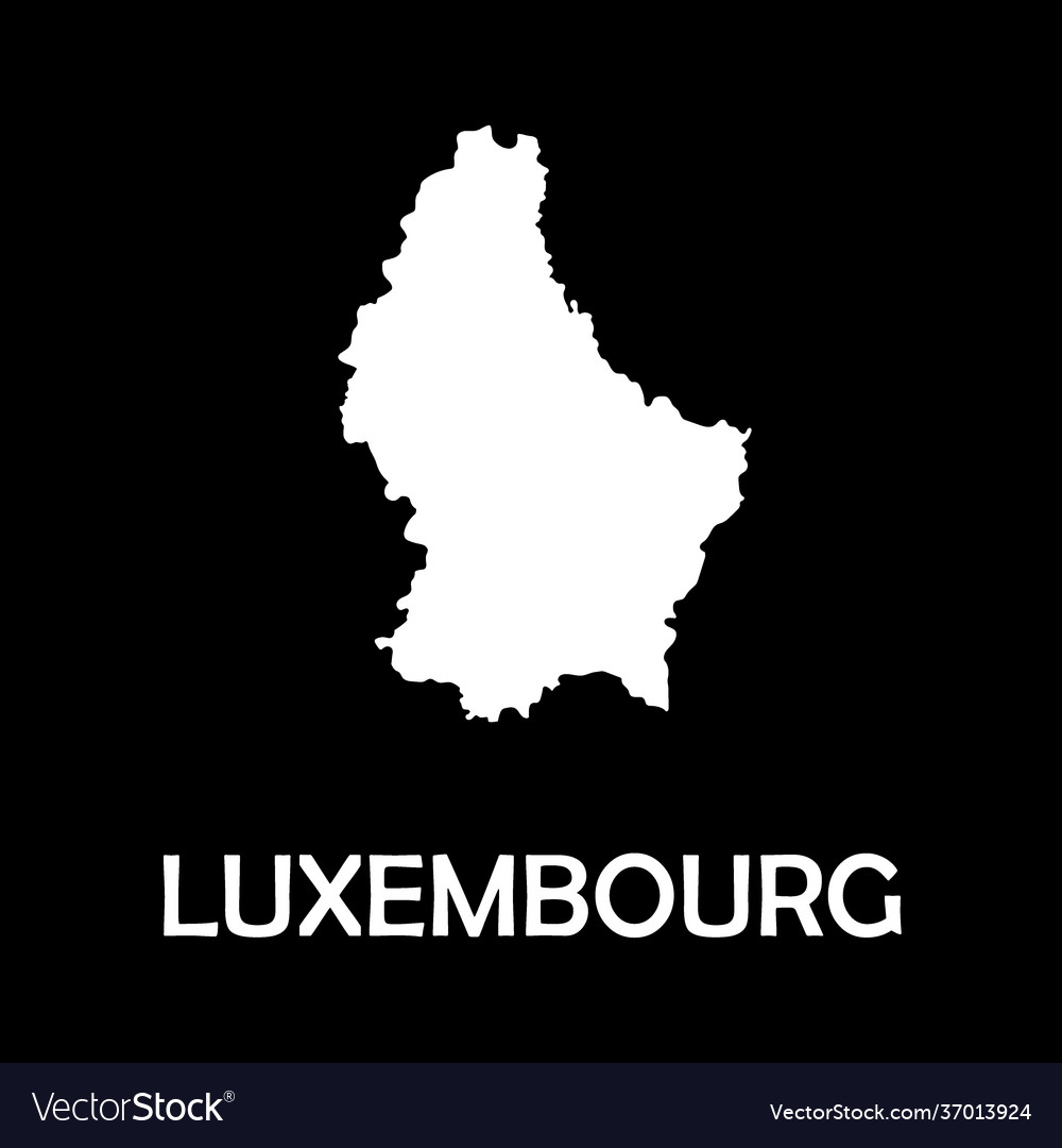 Luxemburg hat eine detaillierte Landesform mit Region gesetzt