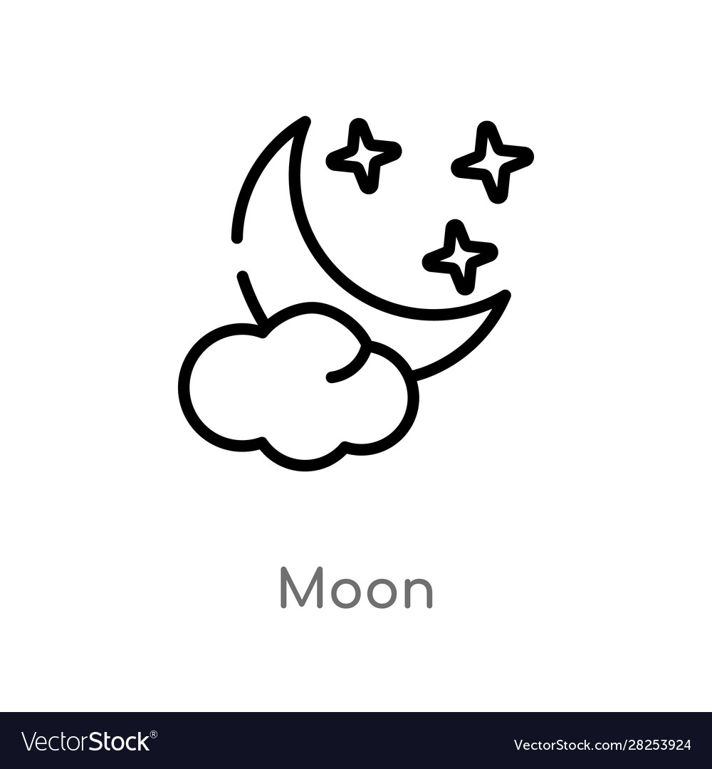 Moon Generic Basic Outline icon