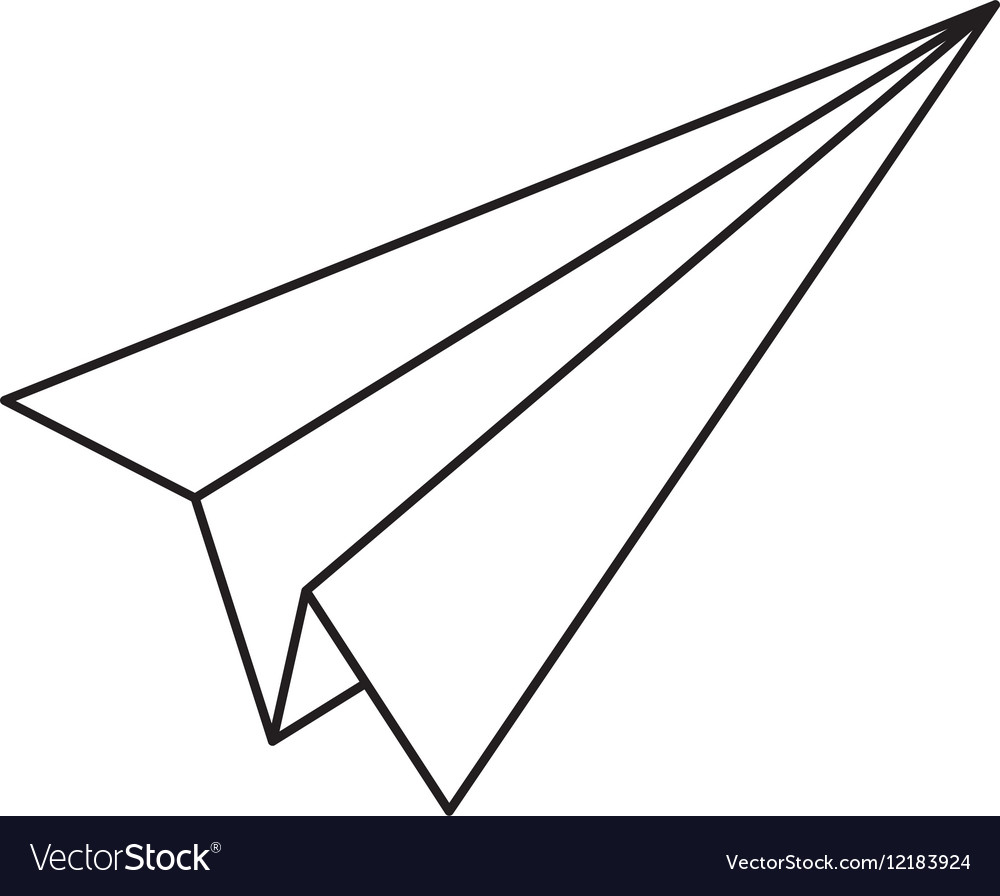 Paper plane origami Royalty Free Vector Image - VectorStock