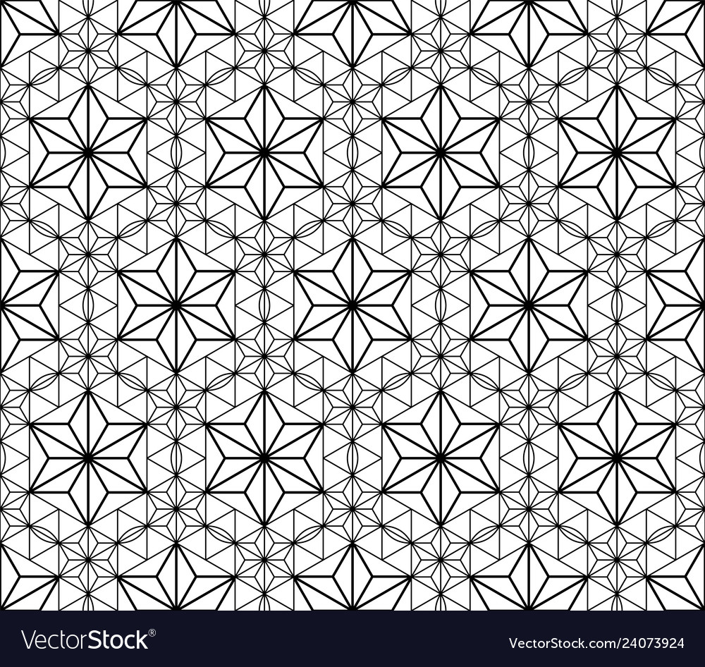 Seamless pattern based on japanese geometric Vector Image