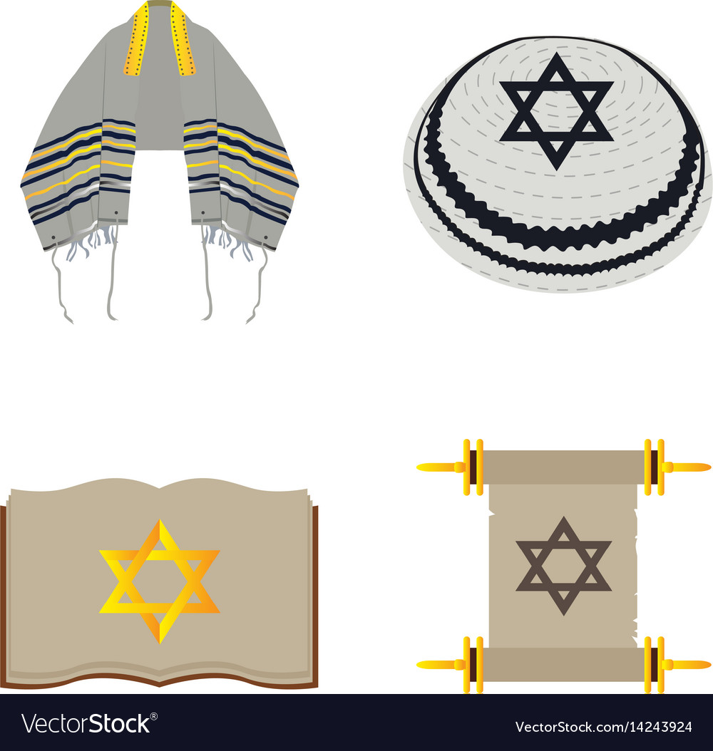 Set of jewish objects