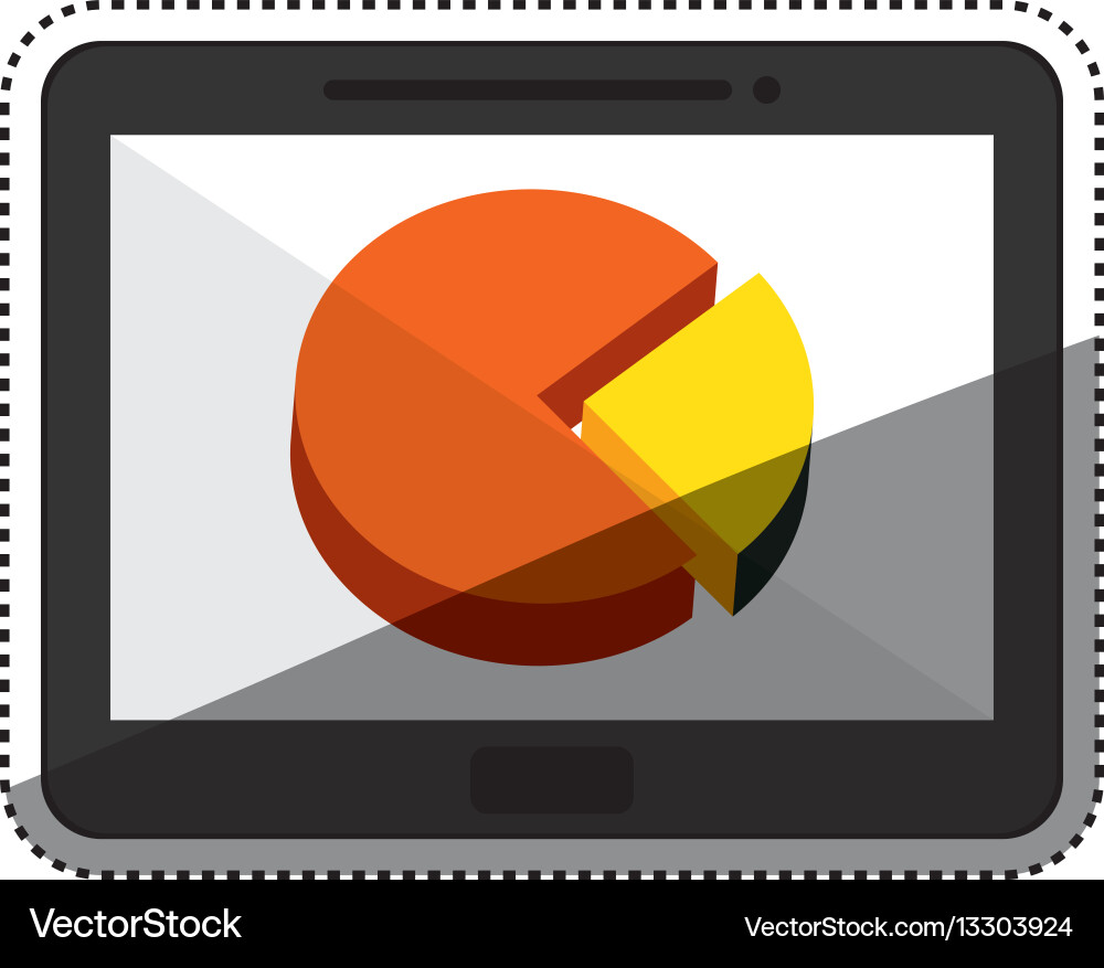 Statistic graph report Royalty Free Vector Image