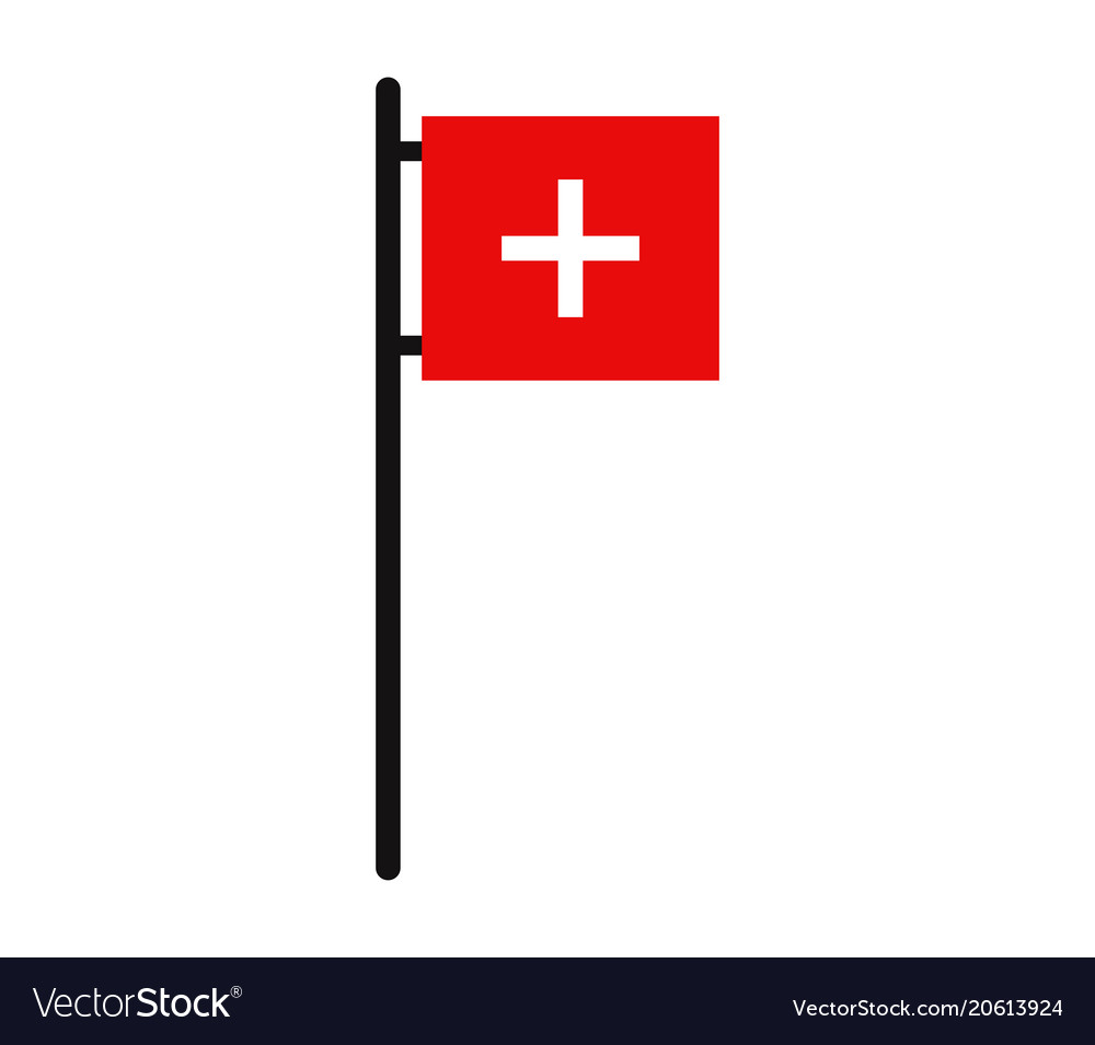 Swiss flag Royalty Free Vector Image - VectorStock