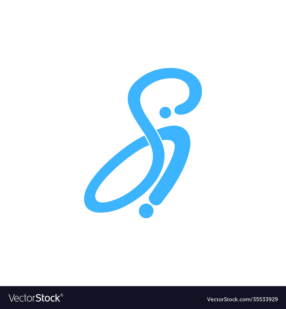 Abstract letter si curves motion logo