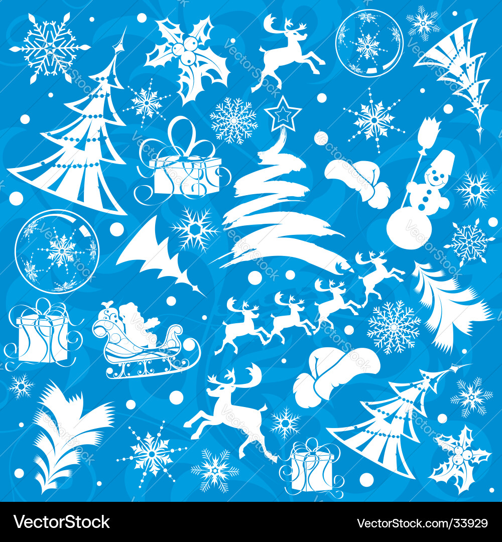 Christmas design elements Royalty Free Vector Image