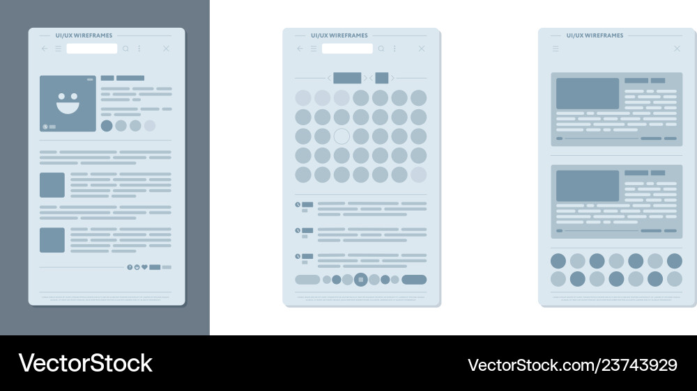 Design of blog page Royalty Free Vector Image - VectorStock
