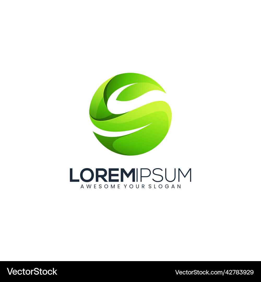 Leaf colorful logo gradient Royalty Free Vector Image