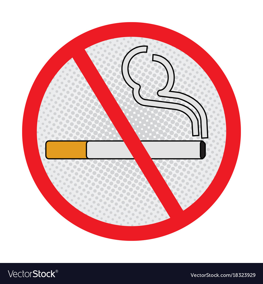 No smoking sign on white background - design