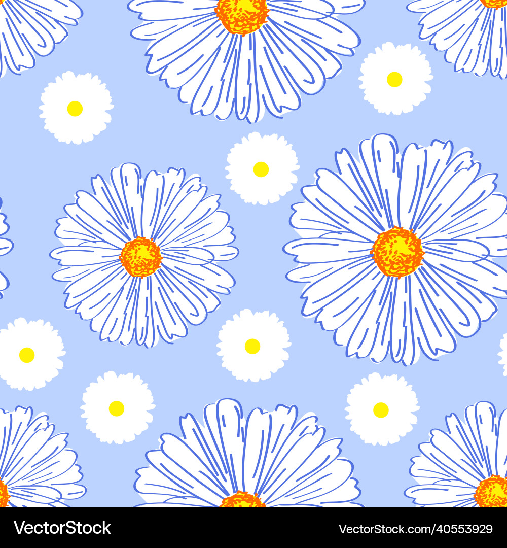 Seamless flower background Royalty Free Vector Image
