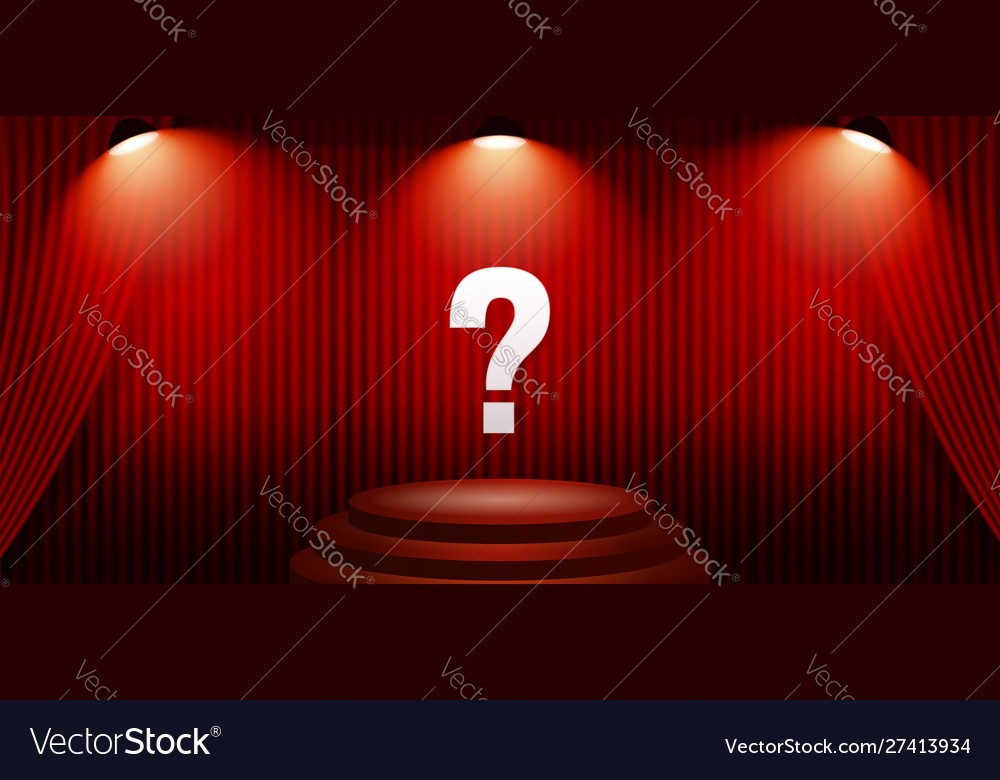 Mystery show stage podium background design full