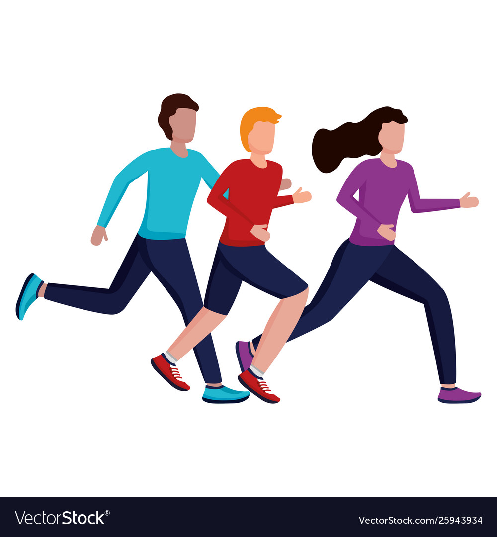 People running activity